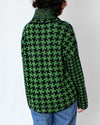 Beyond Thread Houndstooth Pullover in Moss/Black
