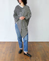Beyond Threads Chevron Poncho in Black/Alabaster