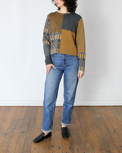 Beyond Threads Pique Patch Pullover in Marigold