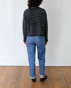 Beyond Threads Boucle Striped Pullover in Blk/Graphite