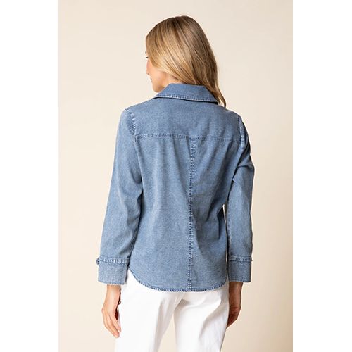 Habitat Perfect Travel Shirt in Light Denim - Harper Greer