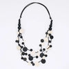 Black and White Multi Strand Millie Necklace