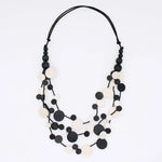 Black and White Multi Strand Millie Necklace