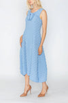 IC Collection Tie Front Dress in Blue