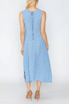 IC Collection Tie Front Dress in Blue