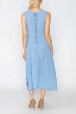 IC Collection Tie Front Dress in Blue