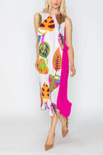 IC Collection Multi Colored Asymmetric Dress