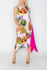 IC Collection Multi Colored Asymmetric Dress