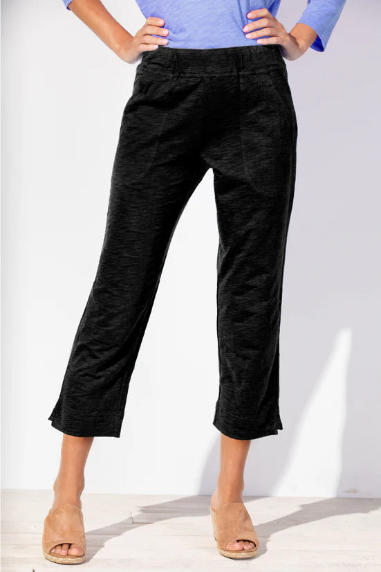 Escape by Habitat Cotton Slub Pocket Capri in Black