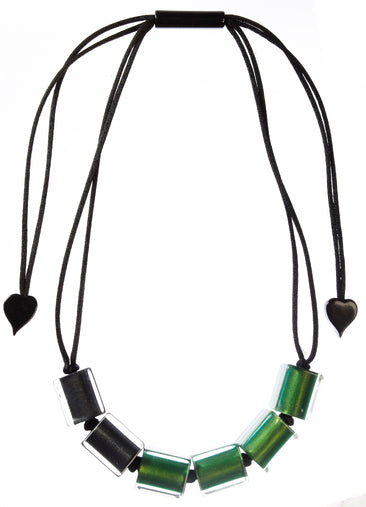 Zsiska Colorful Cubes Necklace in Combination Green