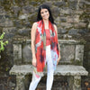 Dupatta Havelock Watercolor Poppy Scarf