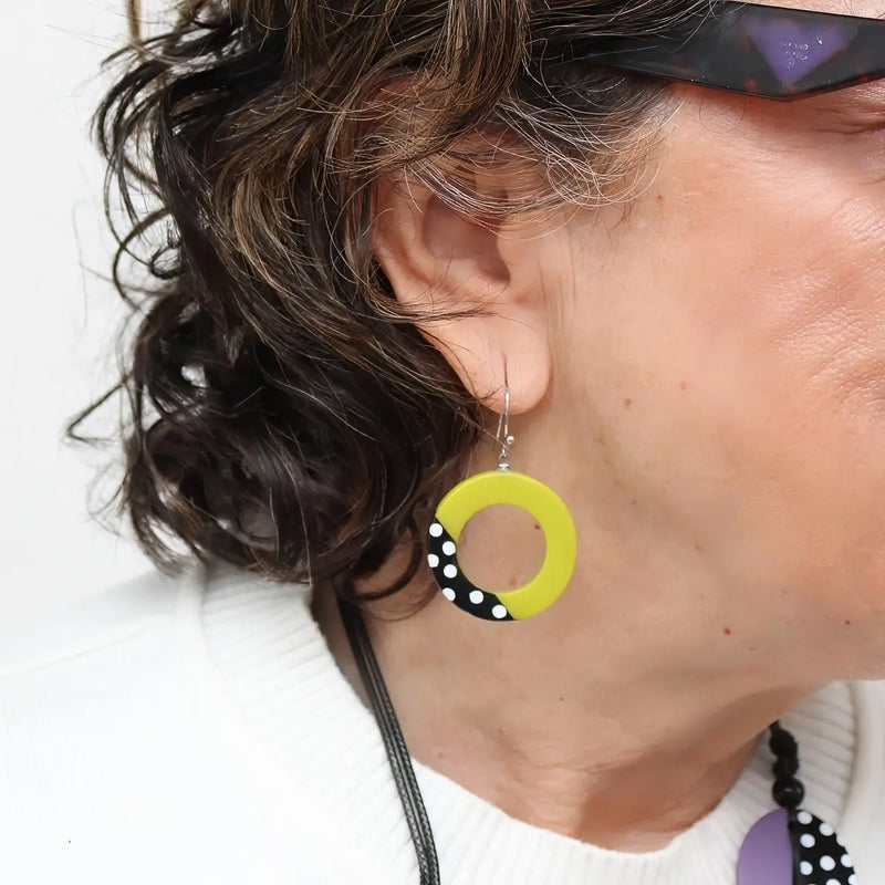 Inez Earring in Lime