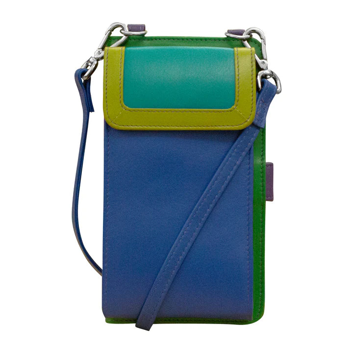 Phone Wallet Crossbody in Cool Tropics