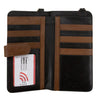 Phone Wallet Crossbody in Toffee Black