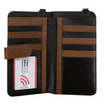 Phone Wallet Crossbody in Toffee Black