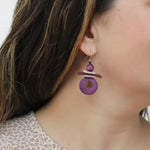 Assuta Magenta Drop Earrings