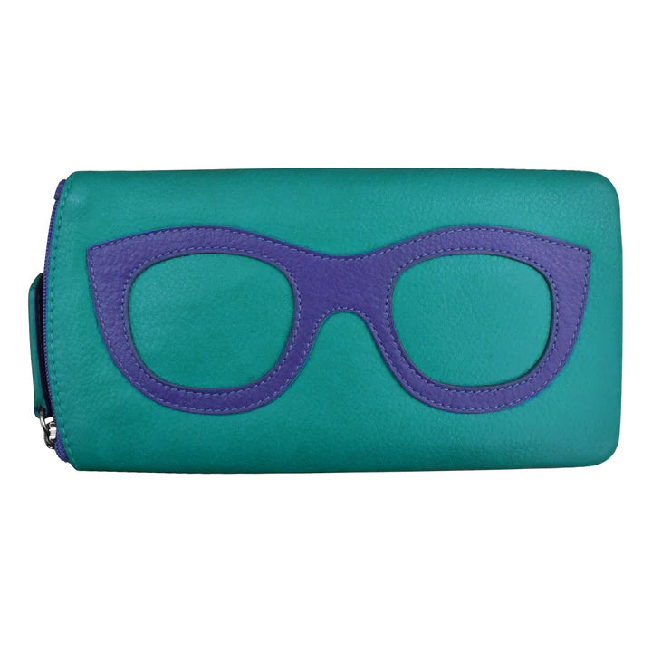 Eyeglass Case in Aqua/Cobalt