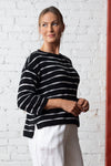 Olivia by Habitat Statements Wave Stripe Sweater in Black