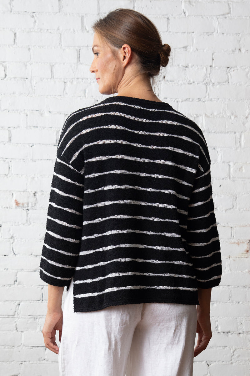 Olivia by Habitat Statements Wave Stripe Sweater in Black