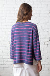 Olivia by Habitat Statements Wave Stripe Sweater in Dusk