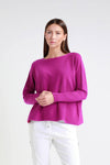 Tees by Tina Laurin Seriously Soft Jewel Neck Sweater in Dark Cherry