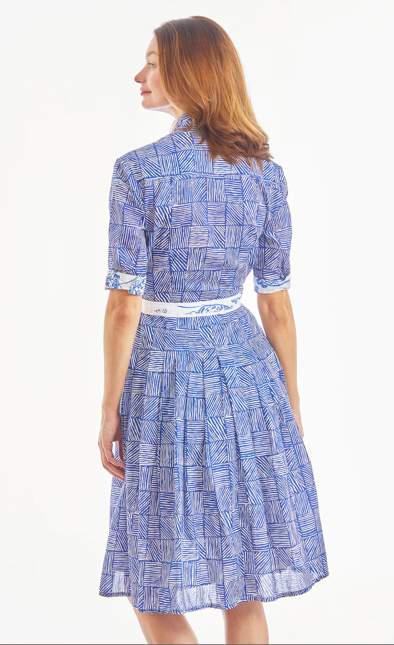 Dizzy Lizzie's Mrs Maisel in Navy White Criss Cross Voile Sale!!