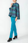 IC Collection One Button Jacket in Teal