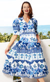 Dizzy Lizzie's Montauk Dress in Blue Ikat Sale!!