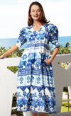 Dizzy Lizzie's Montauk Dress in Blue Ikat