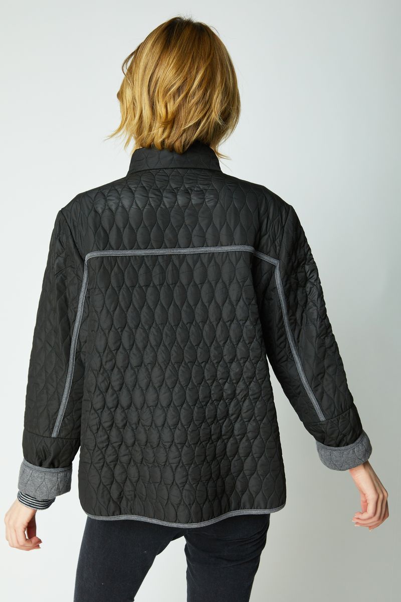 Habitat Double Faced Quilted Urban Jacket in Black