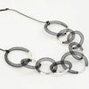 Black & Silver Mesh Statement Necklace