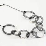 Black & Silver Mesh Statement Necklace