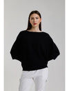 Tees by Tina Mylah Seriously Soft Batwing Sweater in Black