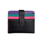 Bi-Fold Credit Card Wallet in Black Brights