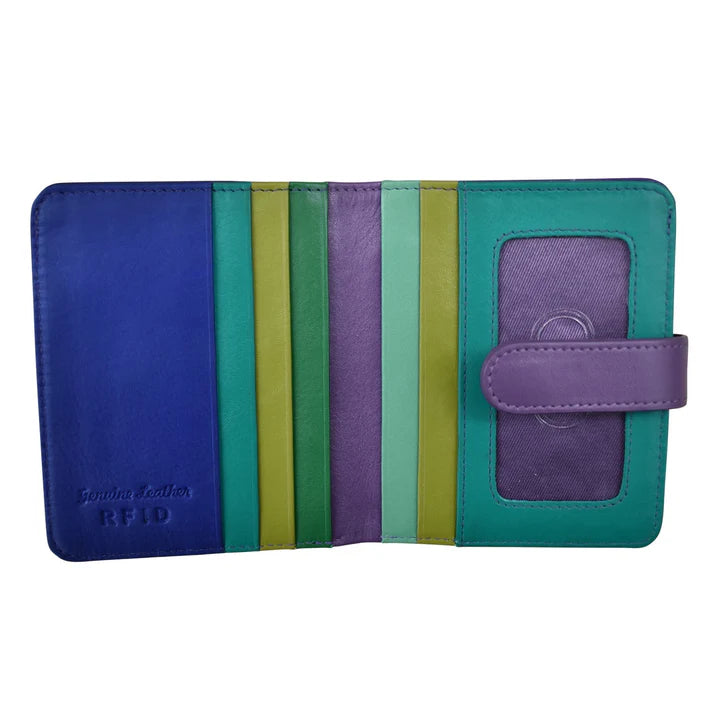 Bi-Fold Credit Card Wallet in Cool Tropics