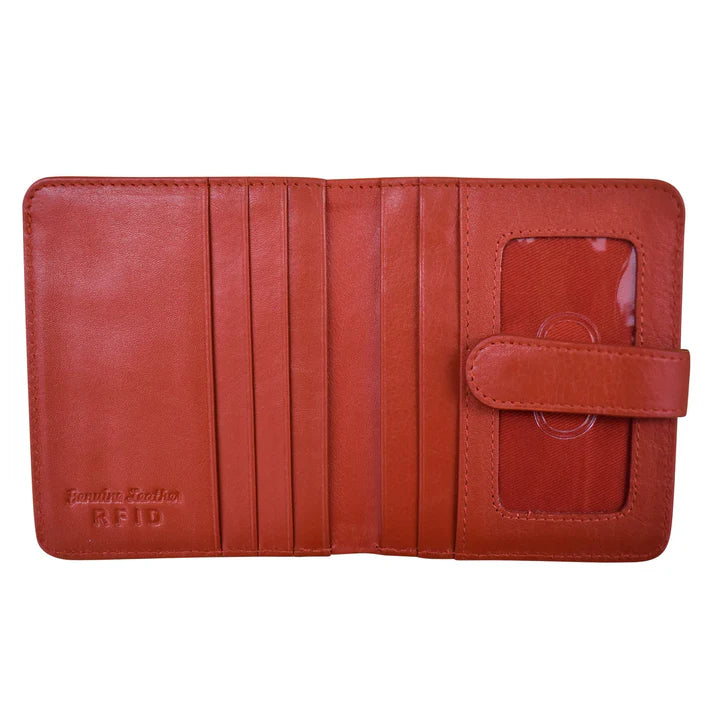 Bi-Fold Credit Card Wallet in Red