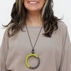 Inez Pendant Necklace in Lime