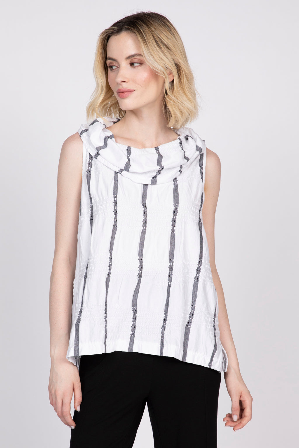 Olivia by Habitat Stripe a Pose Sleeveless Cowl - Harper Greer
