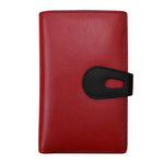 Midi Wallet with Cut Out Tab in Red/Black