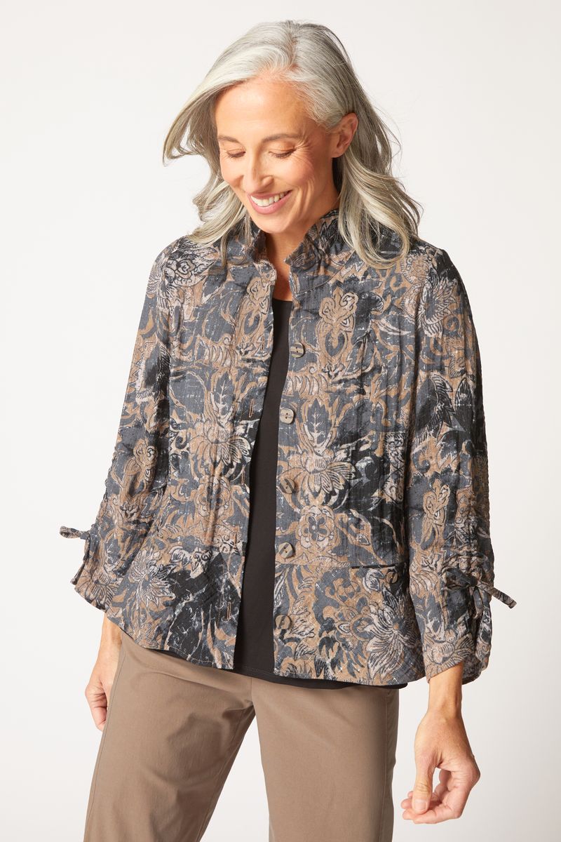 Habitat Express Floral Event Jacket in Truffle