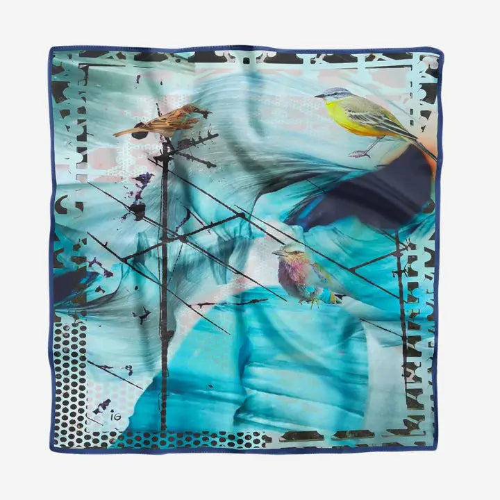 L'Oiseau Bleu Silk Scarf - Harper Greer