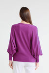 Tees by Tina Mylah Seriously Soft Batwing Sweater in Eggplant