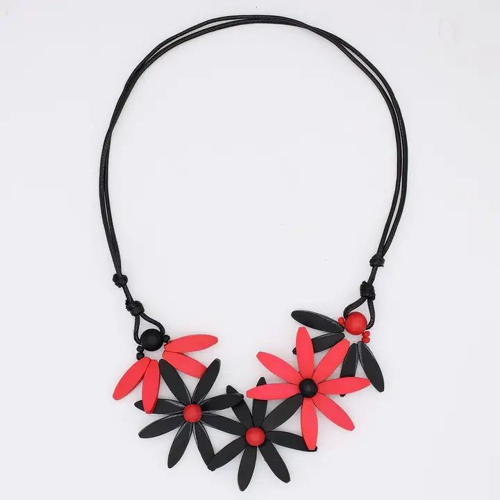 Sylca Garland Nectar Necklace in Red - Harper Greer