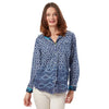 Dizzy Lizzie Cape Cod Blouse in Navy Ikat