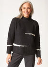 Habitat Harvest Tweed Mixed Cable Pullover in Black