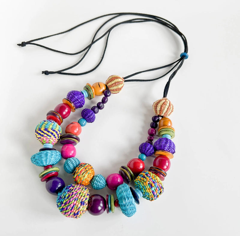 Iraca-Tagua Coco Double Necklace