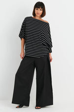 Planet Bateau Top in Black Striped