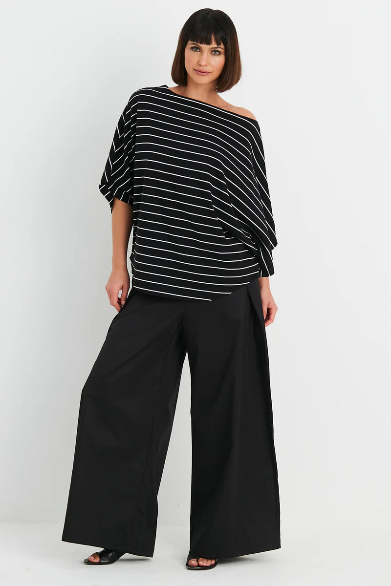 Planet Bateau Top in Black Striped