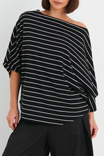 Planet Bateau Top in Black Striped
