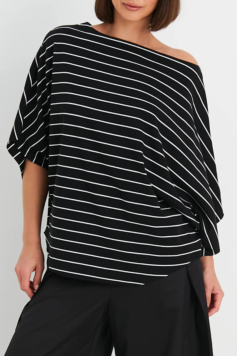 Planet Bateau Top in Black Striped